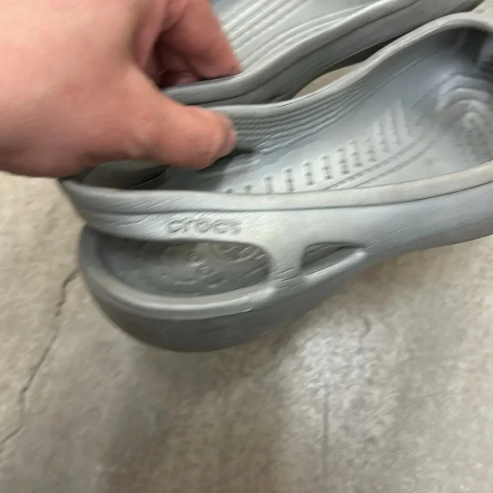 Crocs silver slip ons - Picture 5 of 7
